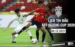 Lịch thi đấu AFF Suzuki Cup 2020 chiều tối hôm nay 8/12