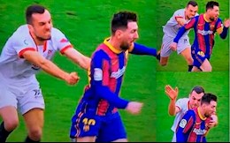 Messi tái hiện hình ảnh Pique vồ hụt Mbappe trước Sevilla