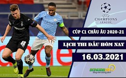 Lịch thi đấu Cúp C1/Champions League 2020/21 hôm nay 16/3