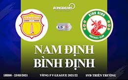 Xem trực tiếp bóng đá Nam Định vs Bình Định vòng 5 V-League 2021