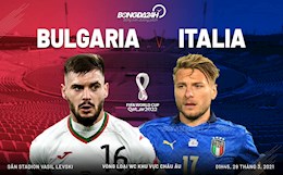 Nhận định bóng đá Bulgaria vs Italia 1h45 ngày 29/3 (Vòng loại World Cup 2022)