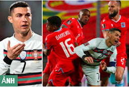 Ronaldo đổ máu ở trận đấu với Luxembourg