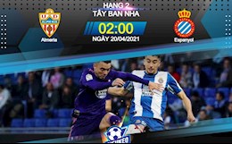 Nhận định bóng đá Almeria vs Espanyol 2h00 ngày 20/4 (Hạng 2 TBN 2020/21)