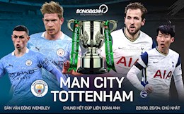 Thắng áp đảo Tottenham, Man City lần thứ 4 liên tiếp vô địch cúp Liên đoàn Anh