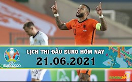 Lịch thi đấu Euro 2020 hôm nay 21/6 rạng sáng mai 22/6