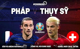 Trực tiếp bóng đá Pháp vs Thụy Sĩ 2h00 ngày 29/6 (Euro 2020)