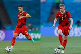 Hazard và De Bruyne chạy đua với thời gian để ra sân trong trận gặp Italia