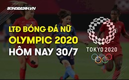 Lịch thi đấu bóng đá nữ Olympic 2020 hôm nay 30/7/2021