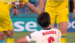 VIDEO: Đội trưởng Ukraine ngăn cản đồng đội giúp đỡ Harry Maguire