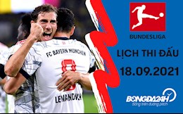 Lịch thi đấu, lịch trực tiếp Bundesliga 2021/22 hôm nay 18/9