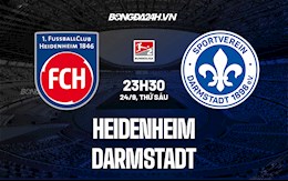 Nhận định bóng đá Heidenheim vs Darmstadt 23h30 ngày 24/9 (Hạng 2 Đức 2021/22)