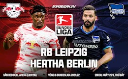 Nhận định bóng đá Leipzig vs Hertha Berlin 20h30 ngày 25/9 (Bundesliga 2021/22)
