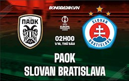 Nhận định PAOK vs Slovan Bratislava 2h00 ngày 1/10 (Cúp C3 châu Âu 2021/22)