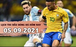 Lịch thi đấu bóng đá hôm nay 5/9: Brazil vs Argentina; Anh vs Andorra