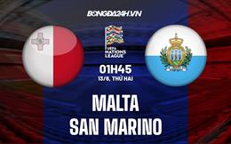 Nhận định,  Malta vs San Marino 1h45 ngày 13/6 (UEFA Nations League 2022/23)