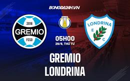 Nhận định,  Gremio vs Londrina 05h00 ngày 29/6 (Hạng 2 Brazil 2022)