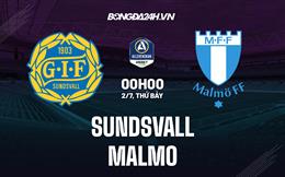 Nhận định,  Sundsvall vs Malmo 0h00 ngày 2/7 (VĐQG Thụy Điển 2022)