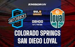 Nhận định Colorado Springs vs San Diego Loyal 8h00 ngày 5/7 (Hạng Nhất Mỹ 2022)