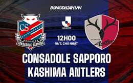 Nhận định Consadole Sapporo vs Kashima Antlers 12h00 ngày 10/7 (VĐQG Nhật Bản 2022)