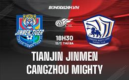 Nhận định Tianjin Jinmen vs Cangzhou Mighty 18h30 ngày 12/7 (VĐQG Trung Quốc 2022)