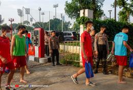 ĐT U19 Việt Nam được cảnh sát Indonesia bảo vệ nghiêm ngặt trước trận bán kết