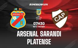 Nhận định Arsenal Sarandi vs Platense 7h30 ngày 16/7 (VĐQG Argentina 2022)