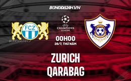 Nhận định,  Zurich vs Qarabag 0h00 ngày 28/7 (Champions League 2022/23)