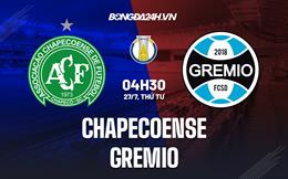 Nhận định bóng đá Chapecoense vs Gremio 4h30 ngày 27/7 (Hạng 2 Brazil 2022)