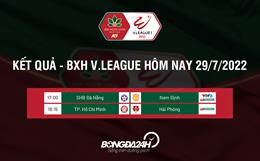 Kết quả - Bảng xếp hạng V.League 2022 hôm nay 29/7: Sẽ có bất ngờ?!