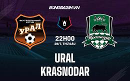 Nhận định Ural Sverdlovsk Oblast vs Krasnodar 22h00 ngày 29/7 (VĐQG Nga 2022/23)