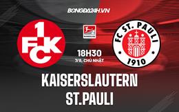 Nhận định, dự đoán Kaiserslautern vs St-Pauli 18h30 ngày 7/8 (Hạng 2 Đức 2022/23)
