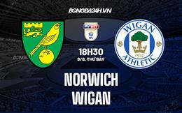 Nhận định bóng đá Norwich vs Wigan 18h30 ngày 6/8 (Hạng Nhất Anh 2022/23)