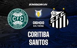 Nhận định, dự đoán Coritiba vs Santos 6h00 ngày 9/8 (VĐQG Brazil 2022)