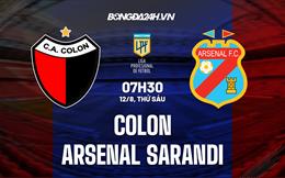 Nhận định bóng đá Colon vs Arsenal Sarandi 7h30 ngày 12/8 (VĐQG Argentina 2022)