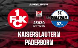 Nhận định bóng đá Kaiserslautern vs Paderborn 23h30 ngày 12/8 (Hạng 2 Đức 2022/23)
