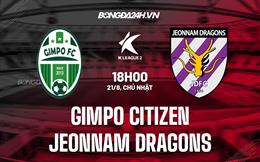 Nhận định Gimpo Citizen vs Jeonnam Dragons 18h00 ngày 21/8 (Hạng 2 Hàn Quốc 2022)