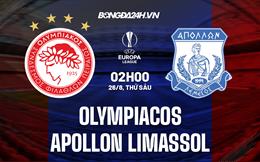 Nhận định Olympiacos vs Apollon Limassol 2h00 ngày 26/8 (Europa League 2022/23)