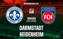 Nhận định, dự đoán Darmstadt vs Heidenheim 18h00 ngày 27/8 (Hạng 2 Đức 2022)