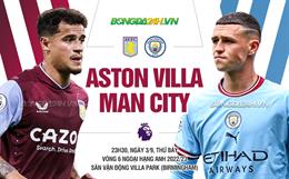 "Siêu Haaland" không ngừng nổ súng, Man City vẫn phải chia điểm với Aston Villa