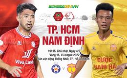 Trực tiếp bóng đá TPHCM vs Nam Định 19h15 ngày 4/9 (V-League 2022)