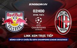 Link xem Salzburg vs AC Milan 2h00 ngày 7/9 trực tiếp Cúp C1 2022/23