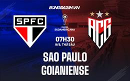 Nhận định Sao Paulo vs Goianiense 7h30 ngày 9/9 (Copa Sudamericana 2022)