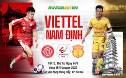 Nhận định bóng đá Viettel vs Nam Định 19h15 ngày 14/9 (V-League 2022)