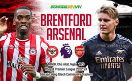 Trực tiếp bóng đá Brentford 0-0 Arsenal (H1)