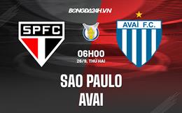 Nhận định bóng đá Sao Paulo vs Avai 6h00 ngày 26/9 (VĐQG Brazil 2022)