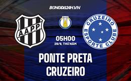 Nhận định Ponte Preta vs Cruzeiro 5h00 ngày 29/9 (Hạng 2 Brazil 2022)