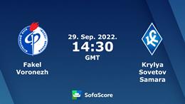 Nhận định Fakel Voronezh vs Krylya Sovetov 21h30 ngày 29/9 (Cúp quốc gia Nga 2022/23)