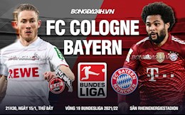 Nhận định bóng đá Cologne vs Bayern Munich 21h30 ngày 15/1 (Bundesliga 2021/22)