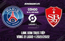 Link xem trực tiếp PSG vs Brest hôm nay 16/1 Ligue 1 2021/22 (Full HD)