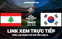 Link xem trực tiếp Lebanon vs Hàn Quốc hôm nay 27/1 (Vòng loại World Cup 2022)